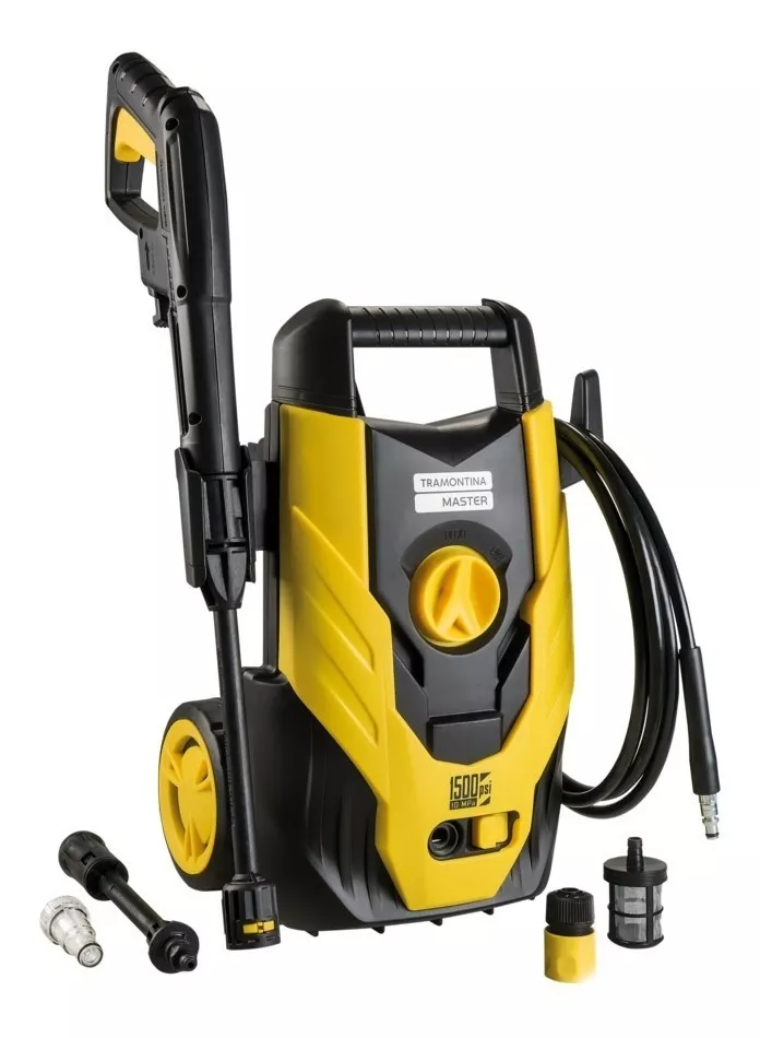 Lavadora De Alta Pressão Master Doméstica Jato Regulável 1500psi Com 1200w Amarelo E Preto Tramontina 220v