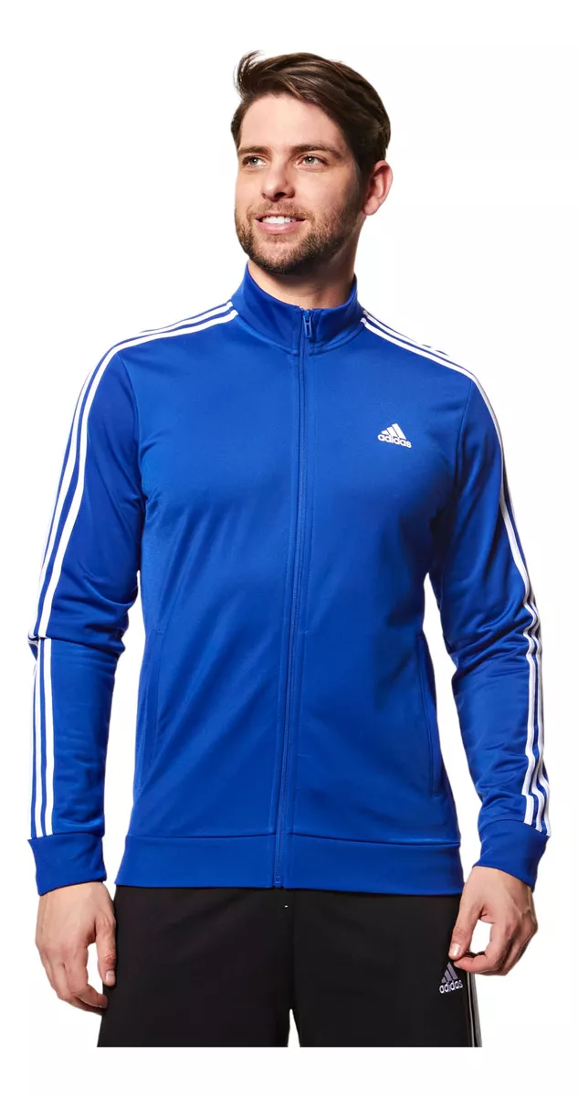 Jaqueta Masculina 3 Stripes Adidas, Tamanho P, M e GG (Azul)