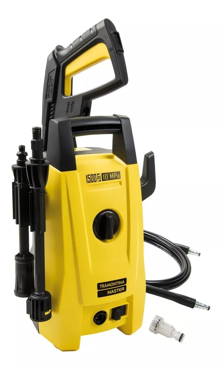 Lavadora De Alta Pressão Master 42545 Jato Regulável 1500psi Com 1200w Amarelo E Preto Tramontina 127v