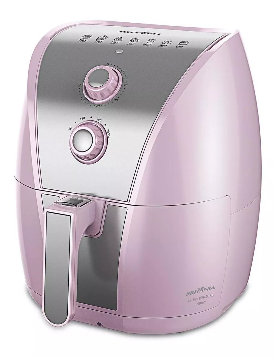 Fritadeira Air Fry Britânia BFR40RS Antiaderente 5L, 1500W, 110V