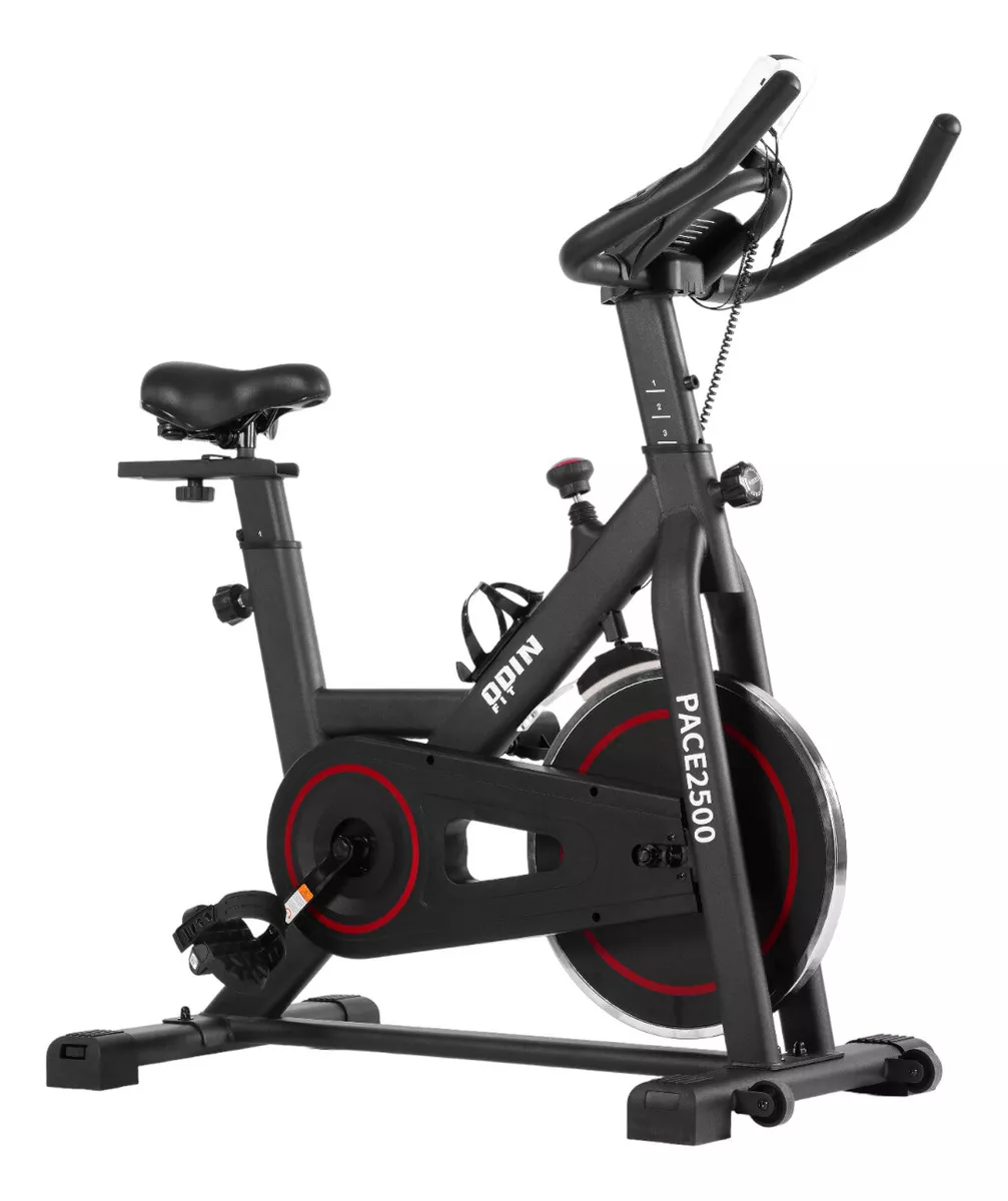 Bicicleta Ergométrica Para Spinning Mecanica 6kg Odin Fit Cor Preto E Vermelho