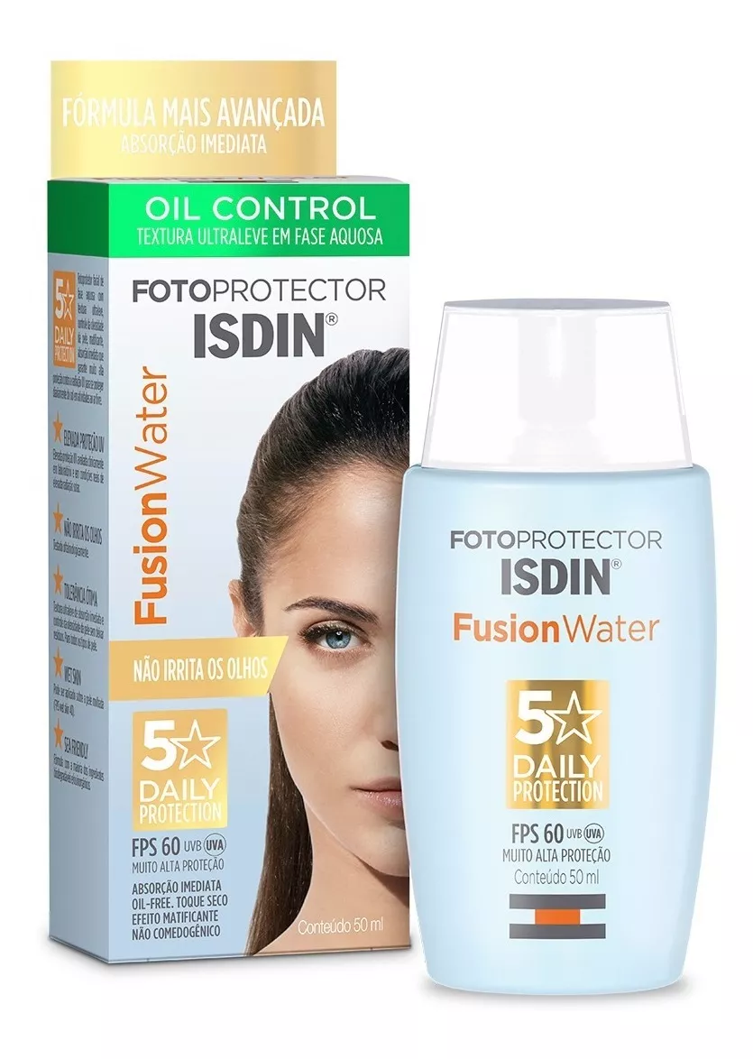 Protetor Solar Facial Isdin Fusion Water Fps 60 Sem Cor 50ml