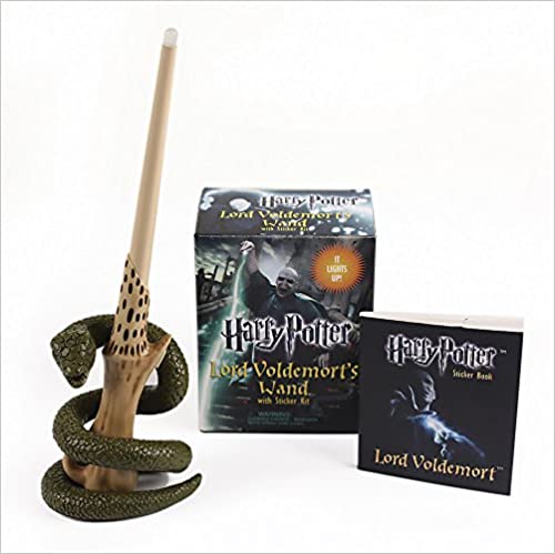 Harry Potter Lord Voldemort's Wand with Sticker Kit [With Book(s) and 8-Inch Light-Up Replica of Lord Voldemort's Wand]: Lights Up! (Inglês)