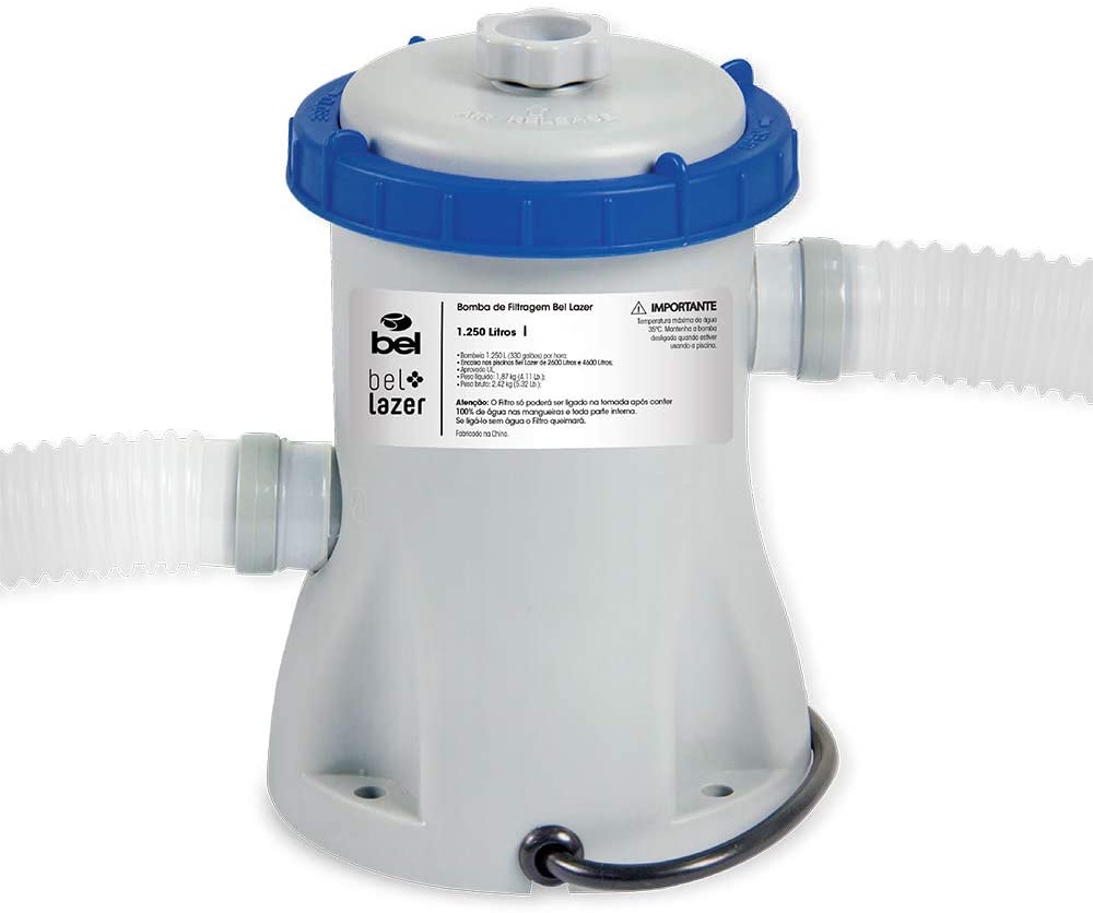 Bomba De Filtragem P/1250 L/hr-220v Bel Fix Cinza e Azul