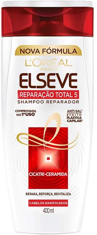 2 Unidades Shampoo Elseve L'Oréal Paris Reparação Total 5+ 400ml