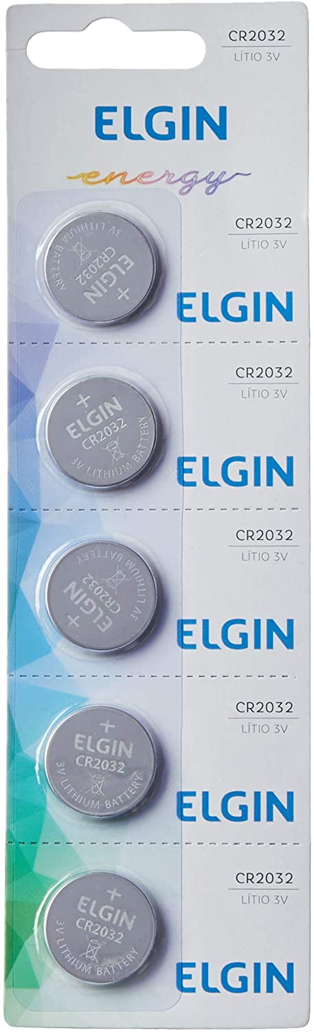 Bateria de Litio Elgin 3V CR2032 - 5 Unidades