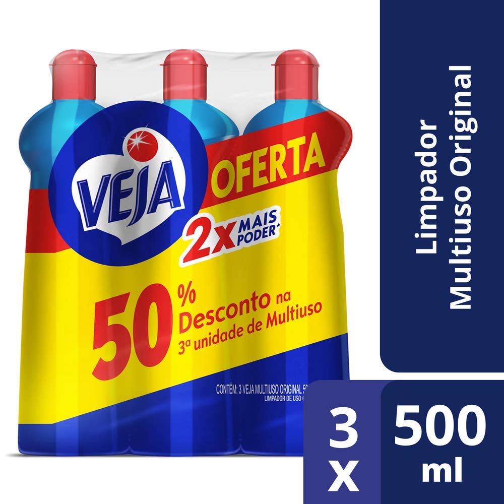 Limpador Veja Gold Multiuso - 3 unidades