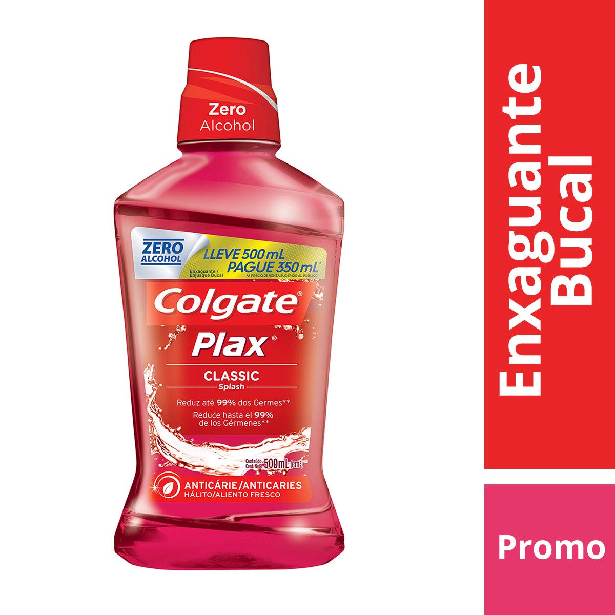 Enxaguante Bucal Colgate Plax Classic 500ml Promo Leve 500ml Pague 350ml