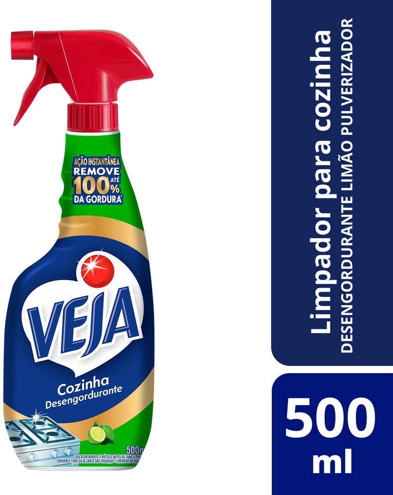  Limpador Gold Cozinha Desengordurante Limão Com Pulverizador 500 Ml, Veja 