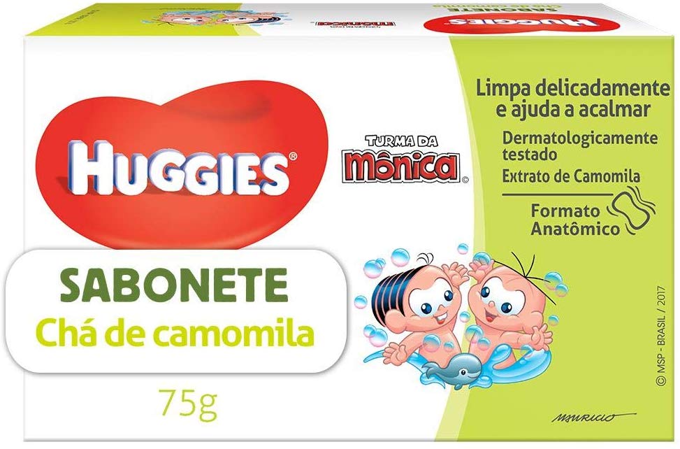 Sabonete Em Barra Huggies Chá De Camomila/Extra Suave/toque De Amêndoas, 75g