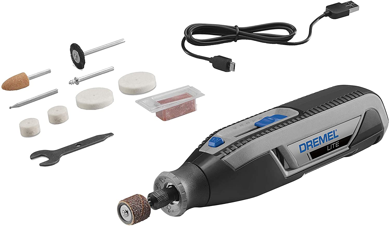 Dremel Micro Retífica LITE a Bateria com 10 acessórios, 7760-N/10