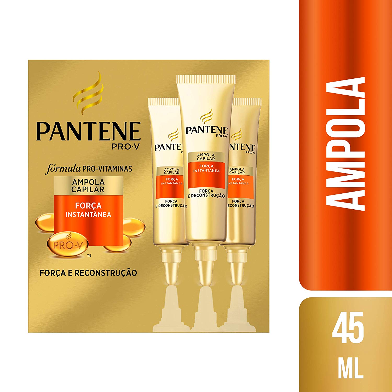 Ampola Pantene Força e Reconstrução 3 Unidades x 15ml