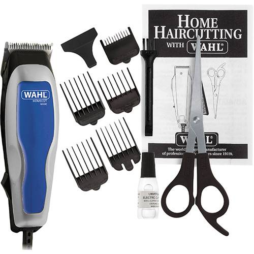 Máquina de Cortar Cabelo Wahl Clipper Home Cut Basic 9155-2555 5 pentes