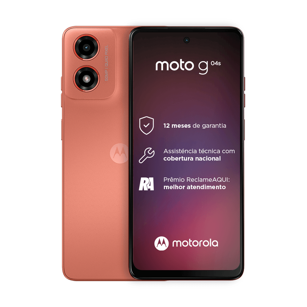 Smartphone Motorola Moto G04s 4GB+4GB RAM 128GB Boost CAM 50MP Tela 6,6" Gorilla Glass