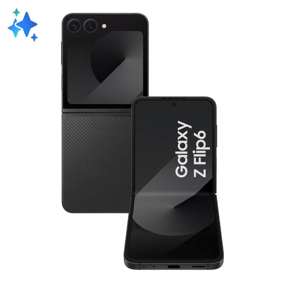 Celular Samsung Galaxy Z Flip6 5G, 256GB, 12GB RAM, Tela 6.7", Câm. Dupla + Selfie 50MP, Galaxy AI Preto