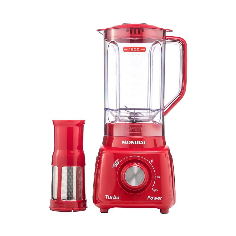 Liquidificador Mondial L99-FR Turbo Power Vermelho com 3 Velocidades - 500W