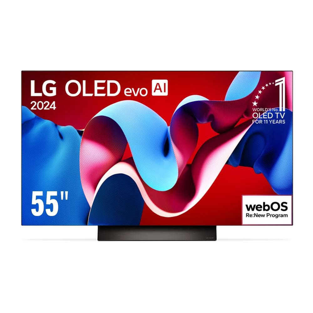 Smart TV 4K 55\" LG OLED evo OLED55C4 com Processador a9 Ger7 AI Painel 144Hz Intensificador de Brilho Design Ultra Slim