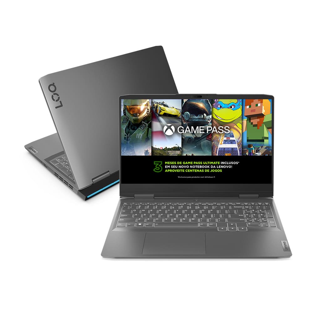 Notebook Lenovo LOQ i5-12450H 16GB SSD 512GB Geforce RTX 2050 Tela 15.6" FHD W11 - 83EU0001BR