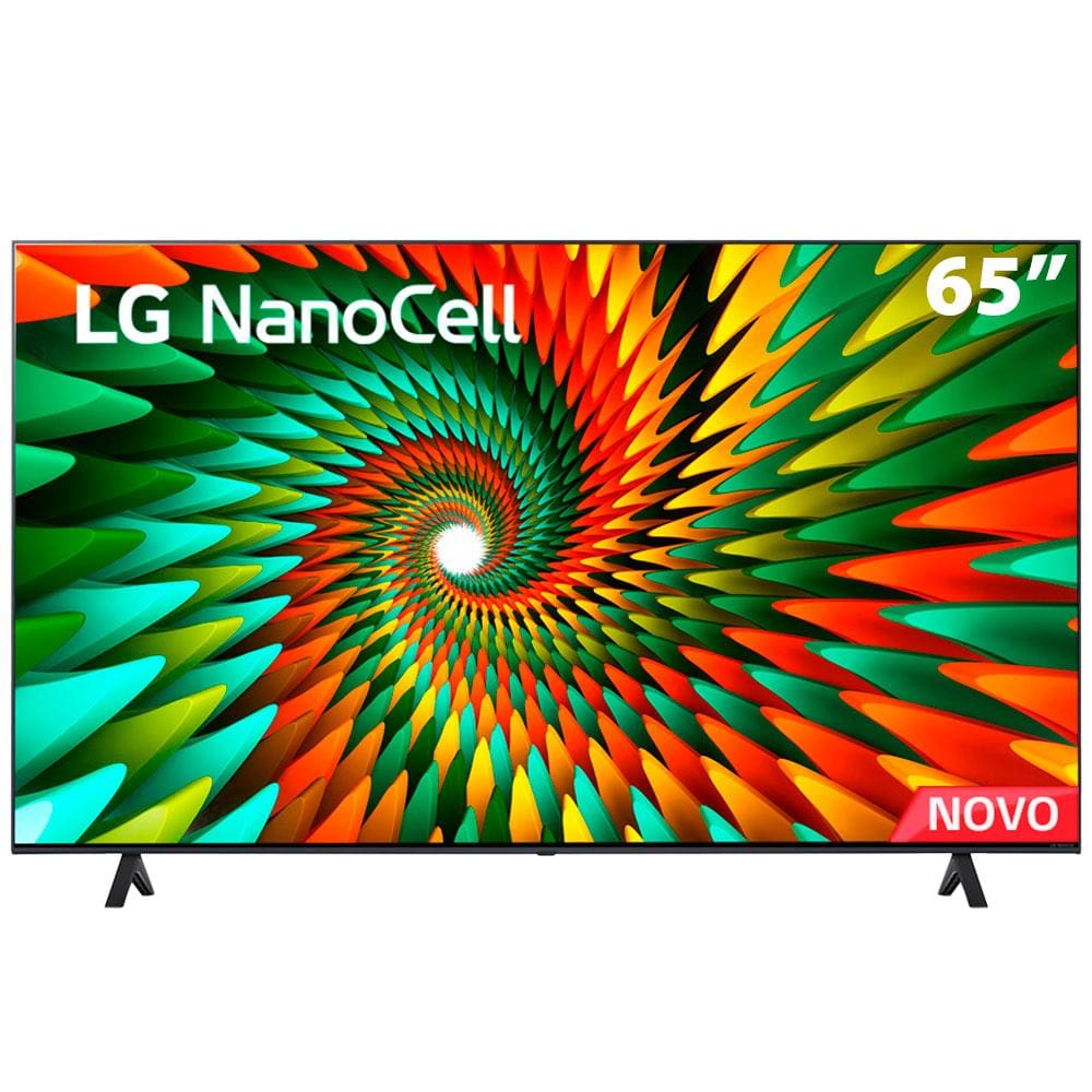Smart TV 65" 4K LG NanoCell Bluetooth ThinQ AI Alexa Google Assistente Airplay 3 HDMIs - 65NANO77SRA