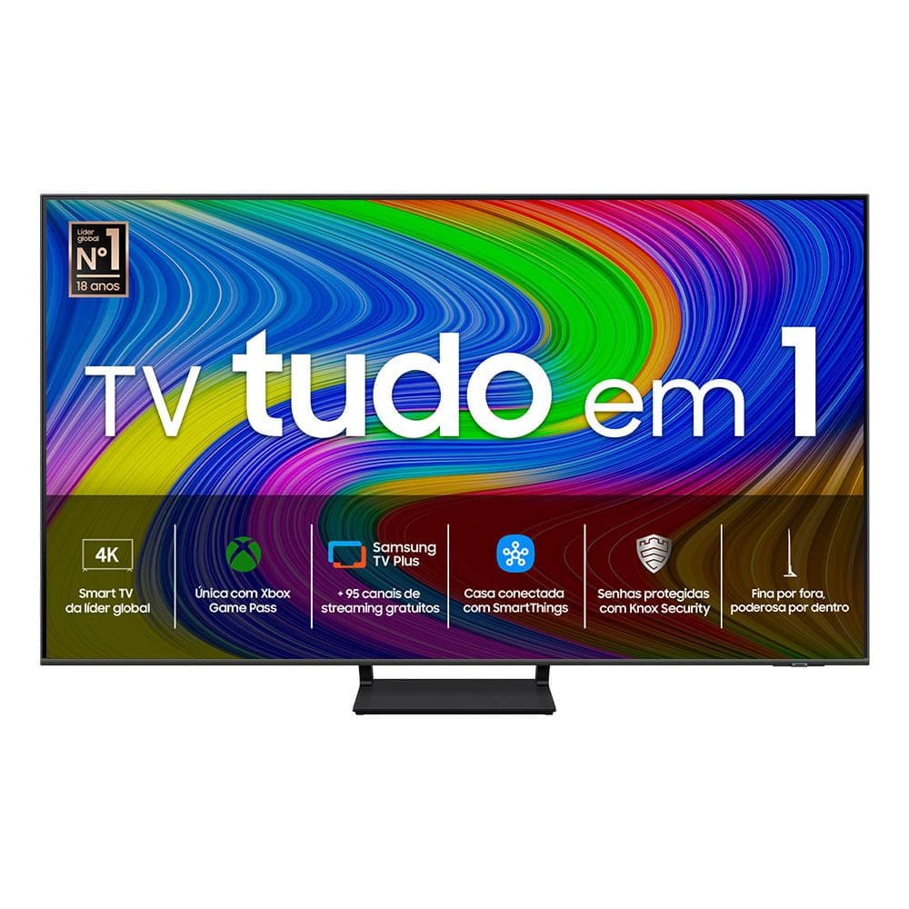 Samsung Smart TV 55 polegadas QLED 4K Q65D 2024, Modo Game, Som em Movimento, Tela sem limites, Design slim, Visual livre de cabos, Alexa built in