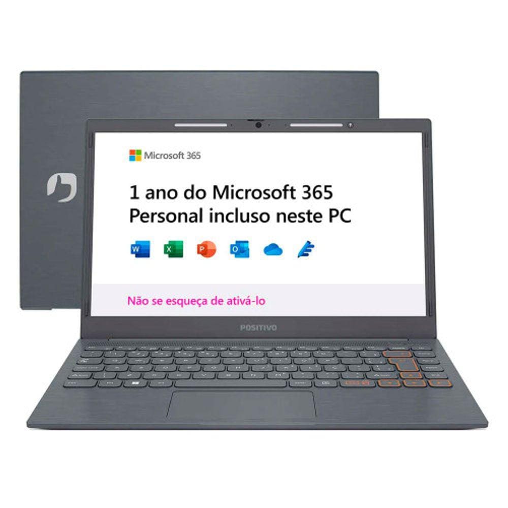 Notebook Positivo Vision C Celeron-N4020 4GB eMMC 128GB Intel UHD 600 Tela 14.1" HD W11 - C4128A-14