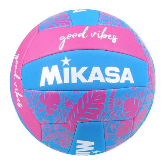 Bola de Vôlei Mikasa Quadra Good Vibes Lazer - Roxo+Azul