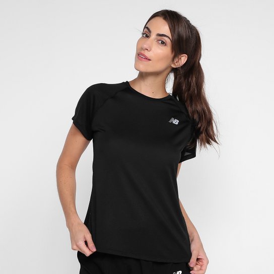Camiseta New Balance Impact Run Feminina - Preto