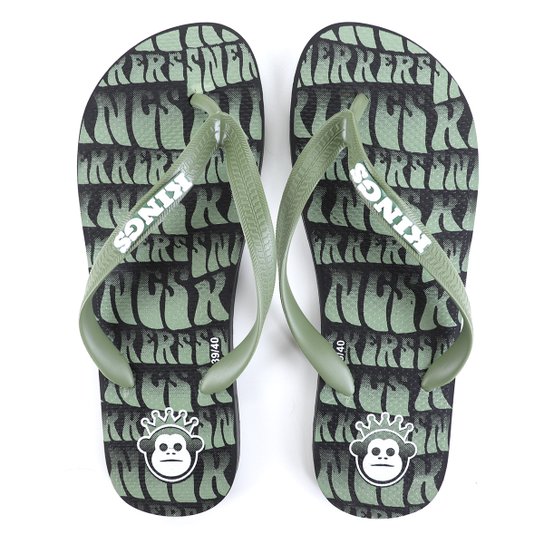 Chinelo Kings Exército Masculino - Verde
