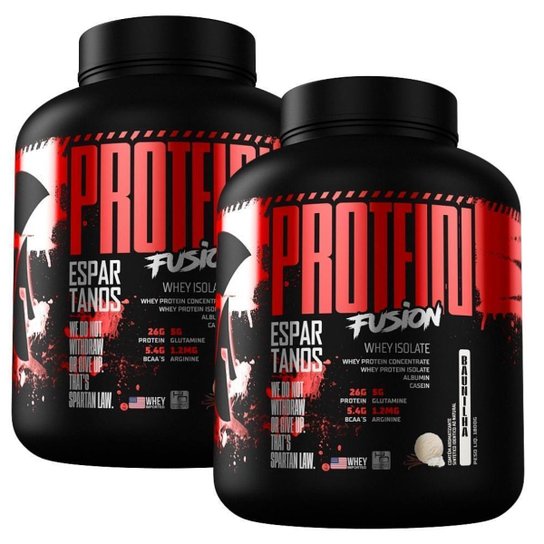 Kit 2x Whey Protein Espartanos Isolate Fusion 1800g