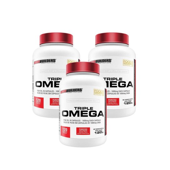 Kit 3x Triple ômega 120 cáps - Bodybuilders