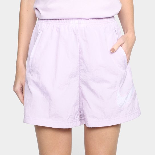 Short Nike Sportswear Woven Easy Feminino - Roxo+Branco