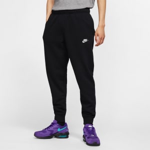 Calça Jogger Moletom Nike Sportswear Club Masculina - Preto+Branco