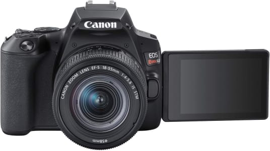 Câmera Digital Canon Eos Rebel SL3 DSLR com 24.1MP 3" Gravação em Full HD - EF-S 18-55MM