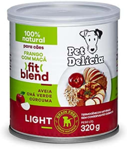 2 Unidades - Petisco Pet Delícia Frango com Maçã Fit Natural Light 320g