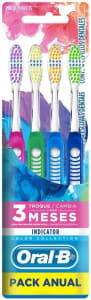 Oral-B Escova Dental Indicator, Colors 35 - 4 Unidades