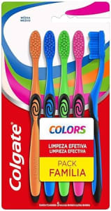 Escova de Dente para família Colgate Colors 5 unid