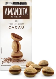 10 Unidades — Wafer Recheado Chocolate Amandita 200g