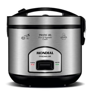 MONDIAL Panela Elétrica De Arroz, PretoInox, 700W, 220V - PE-42-10X