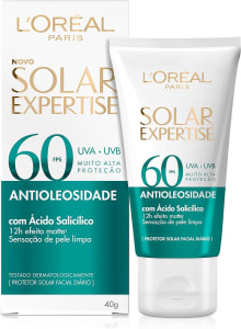 Protetor Solar Facial L'Oréal Paris Antioleosidade FPS60 Solar Expertise Effeito Matte 40g