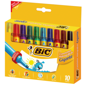 Caneta Hidrográfica BIC Gigante Com 10 Cores (Cód: 4245252)