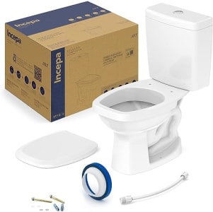 Kit Vaso Sanitário com Caixa Acoplada e Assento Art Incepa, Cor: Branco