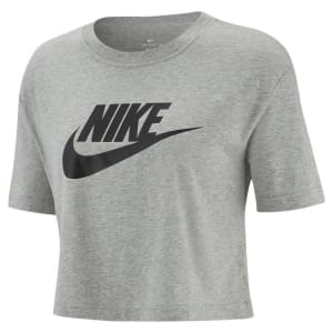 Camiseta Cropped Nike Sportswear Essential CR Feminina - Cinza