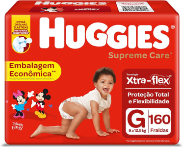 Fralda Huggies Supreme Care G - 160 Unidades