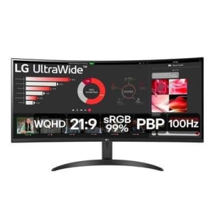 Monitor LG Ultrawide Curvo 34" Wqhd 100Hz 5Ms HDMI AMD Freesync