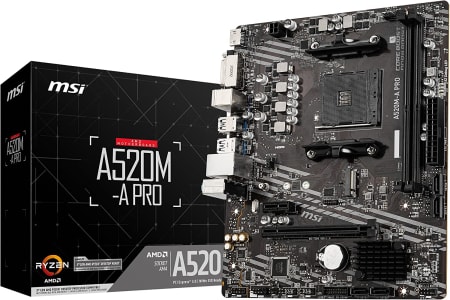  Placa-mãe MSI Pro AMD A520 Micro ATX DDR4-SDRAM 