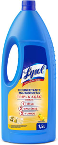 2 unidades Desinfetante Líquido Lysol Poder Cítrico 1,5L