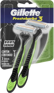 Aparelho de Barbear Descartável Gillette Prestobarba3 Body Sense - 2 unidades
