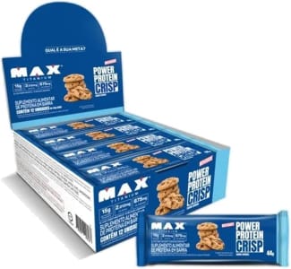 Barra De Proteína Power Protein Crisp Cookies 12 Unid De 44g Max Titanium