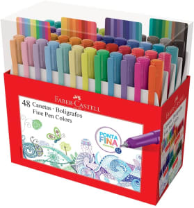 Caneta Ponta Fina Faber-Castell: Fine Pen Colors - 48 Cores