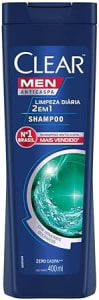 Clear Men Limpeza Diaria 2 Em 1 - Shampoo Anticaspa 400Ml